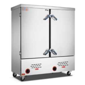 Double Door 24 Tray Commercial Gas Food Steamer Machine